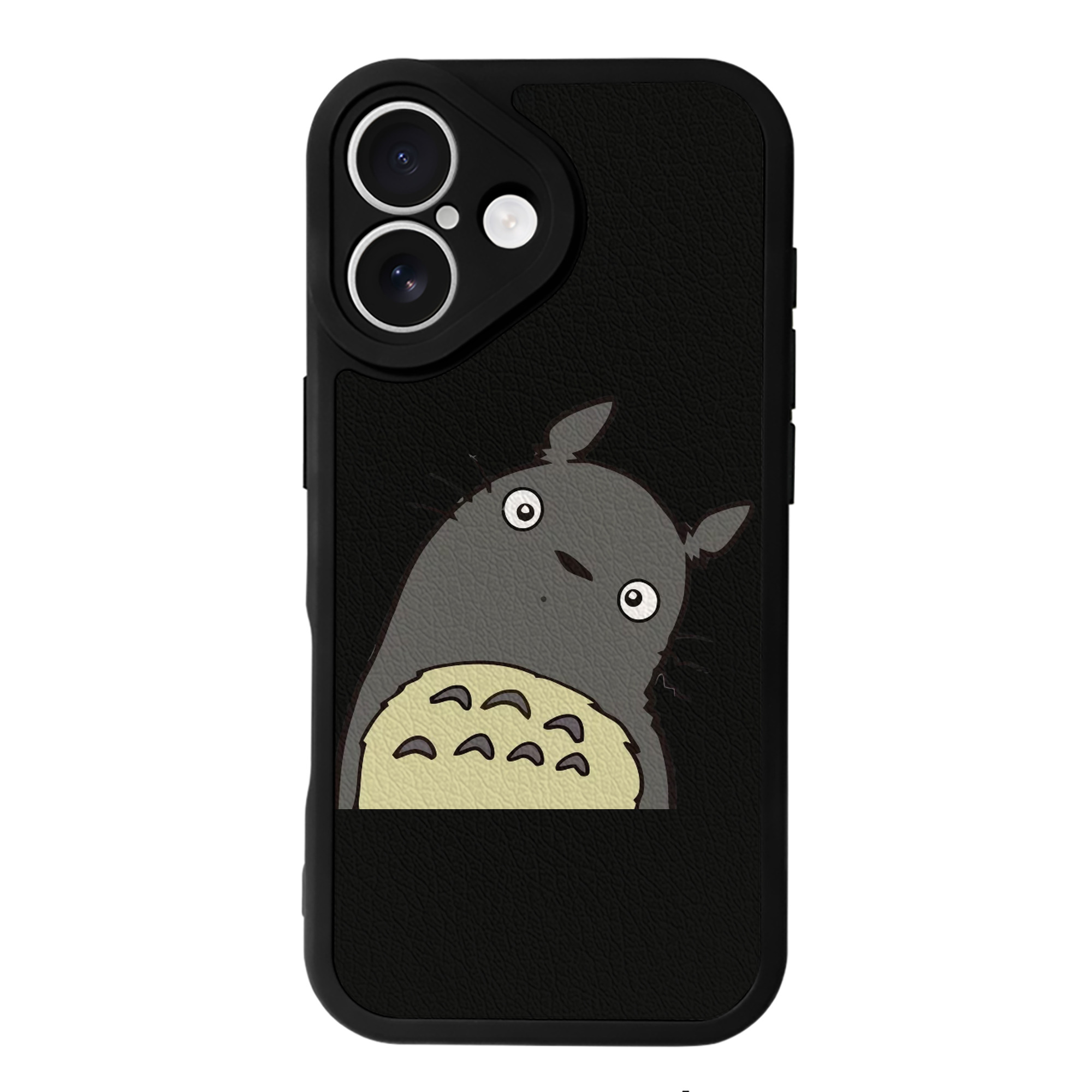 （画像用） となりのトトロ 草壁メイ 草壁サツキ My Neighbor Totoro Satsuki Kusakabe Mei Kusakabe 【iPhone 16シリーズ対応】シリコンスマホケース（レザー調） 材質：シリコン